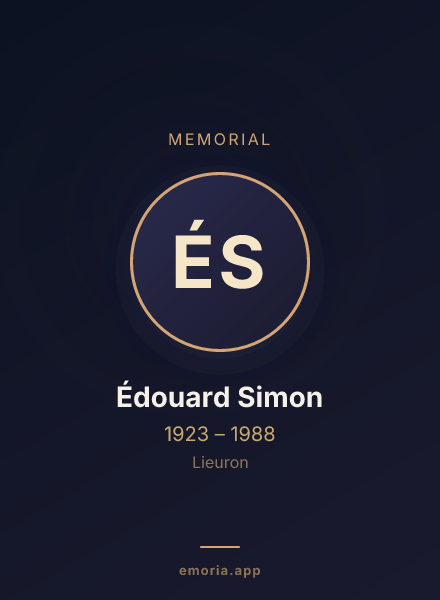 Memorial portrait of Édouard Simon