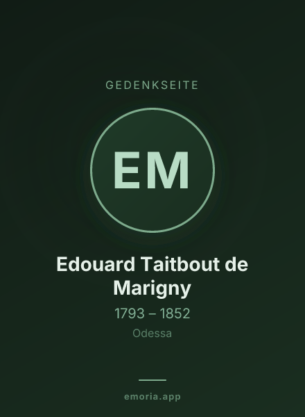 Gedenkportrait von Edouard Taitbout de Marigny
