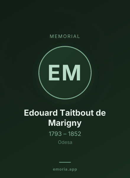 Memorial portrait of Edouard Taitbout de Marigny