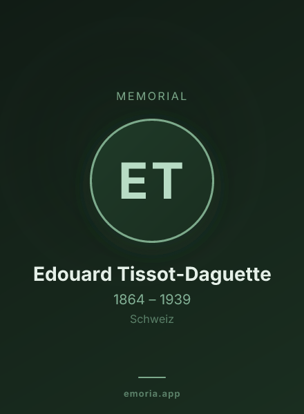 Memorial portrait of Edouard Tissot-Daguette
