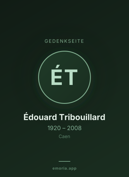 Gedenkportrait von Édouard Tribouillard