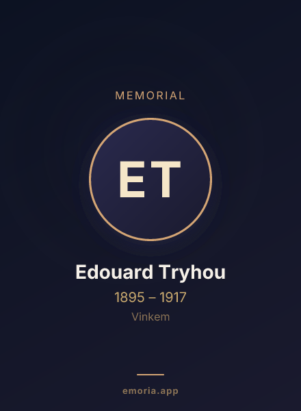 Memorial portrait of Edouard Tryhou