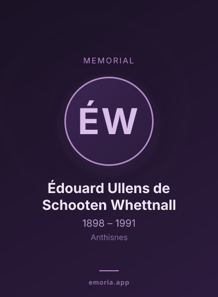 Memorial portrait of Édouard Ullens de Schooten Whettnall