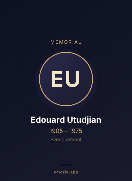 Memorial portrait of Edouard Utudjian