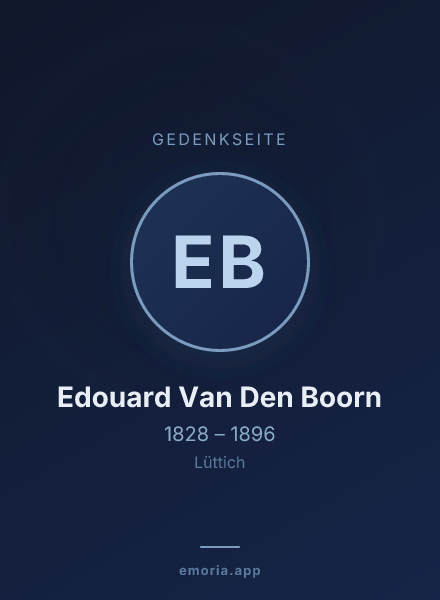 Gedenkportrait von Edouard Van Den Boorn