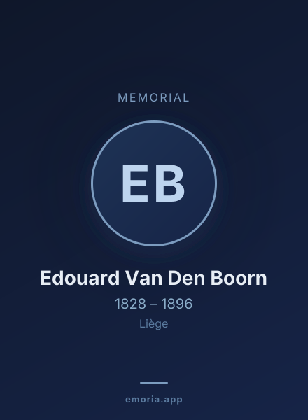 Memorial portrait of Edouard Van Den Boorn