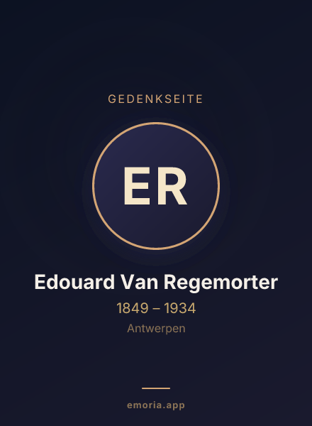 Gedenkportrait von Edouard Van Regemorter
