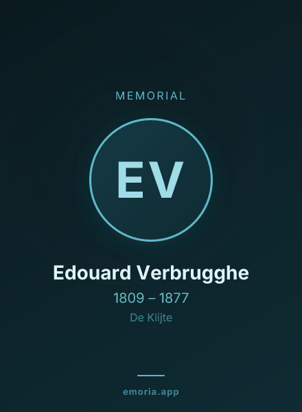 Memorial portrait of Edouard Verbrugghe