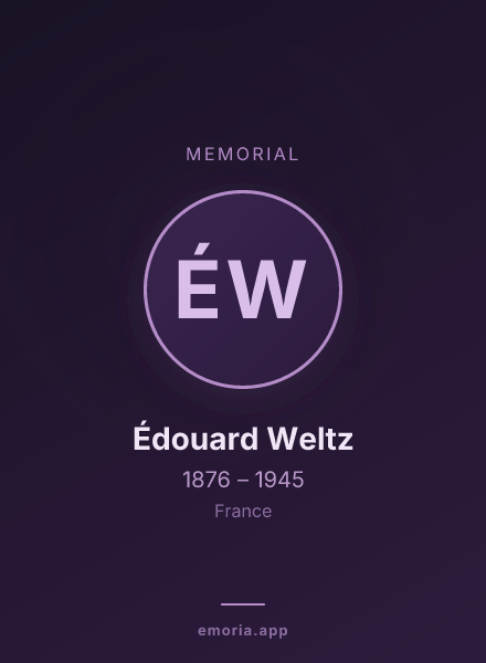 Memorial portrait of Édouard Weltz