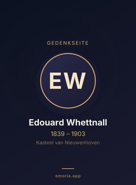 Gedenkportrait von Edouard Whettnall
