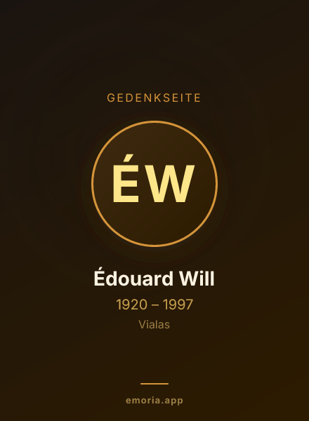 Gedenkportrait von Édouard Will