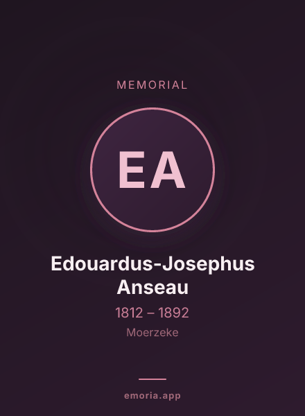 Memorial portrait of Edouardus-Josephus Anseau