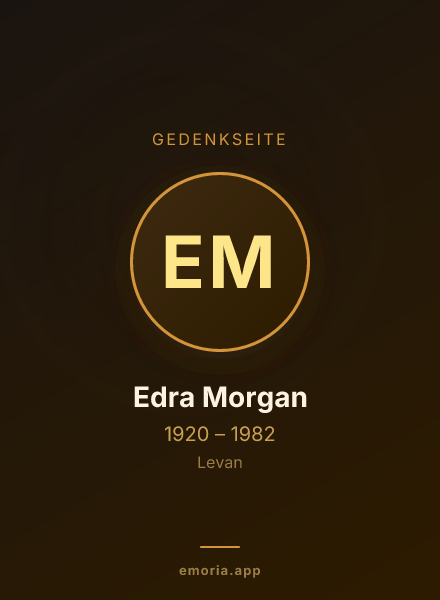 Gedenkportrait von Edra Morgan