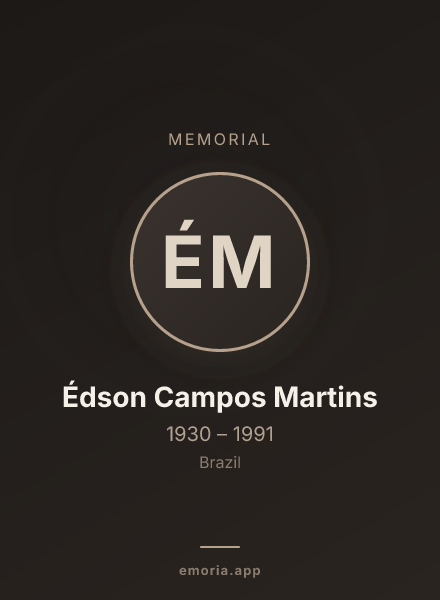 Memorial portrait of Édson Campos Martins