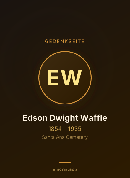 Gedenkportrait von Edson Dwight Waffle