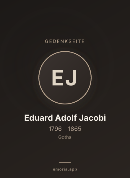 Gedenkportrait von Eduard Adolf Jacobi