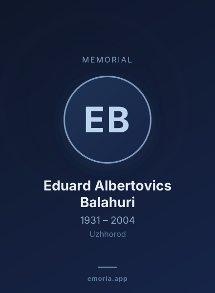 Memorial portrait of Eduard Albertovics Balahuri