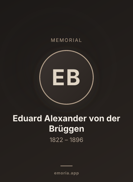 Memorial portrait of Eduard Alexander von der Brüggen