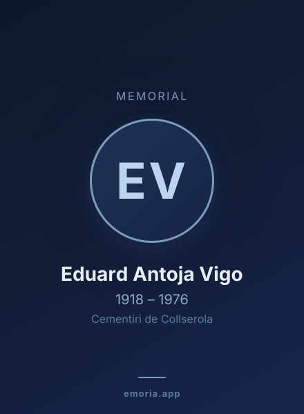 Memorial portrait of Eduard Antoja Vigo