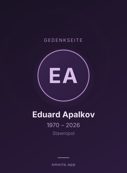 Gedenkportrait von Eduard Apalkov