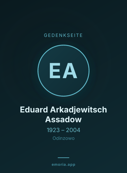 Gedenkportrait von Eduard Arkadjewitsch Assadow