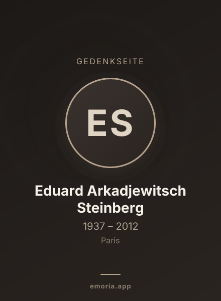 Gedenkportrait von Eduard Arkadjewitsch Steinberg