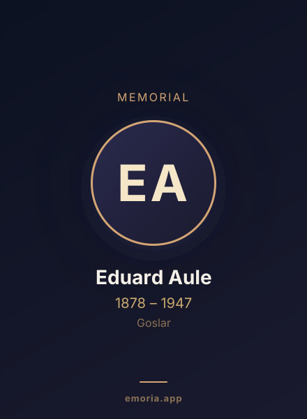 Memorial portrait of Eduard Aule