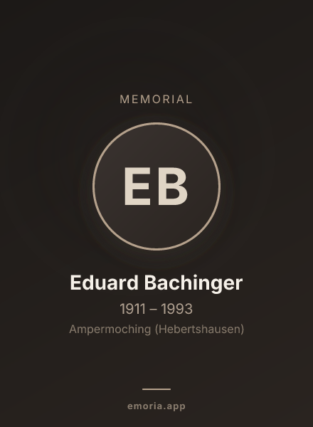 Memorial portrait of Eduard Bachinger