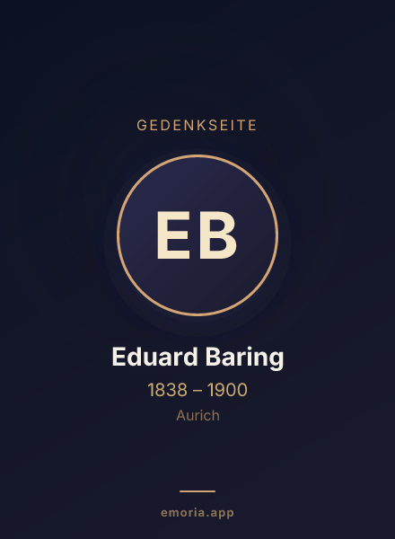 Gedenkportrait von Eduard Baring
