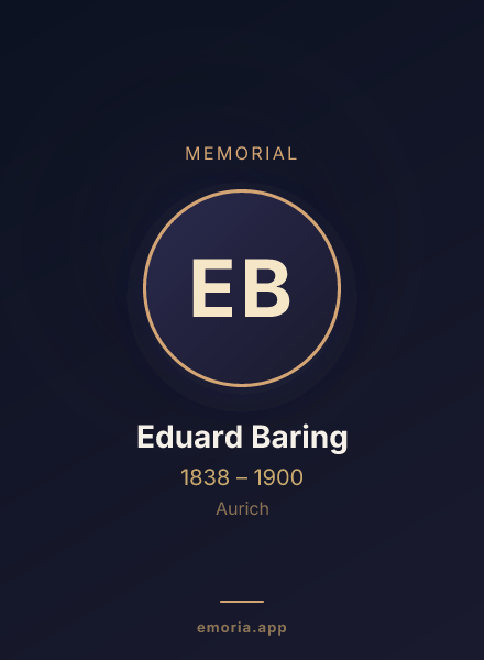 Memorial portrait of Eduard Baring