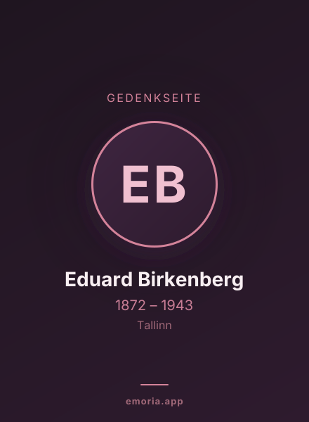 Gedenkportrait von Eduard Birkenberg