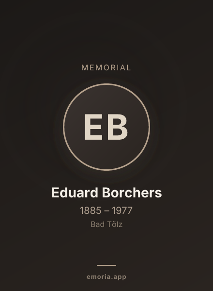 Memorial portrait of Eduard Borchers