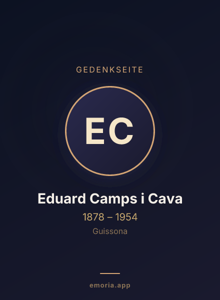 Gedenkportrait von Eduard Camps i Cava