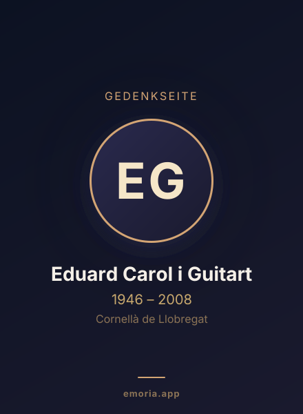 Gedenkportrait von Eduard Carol i Guitart