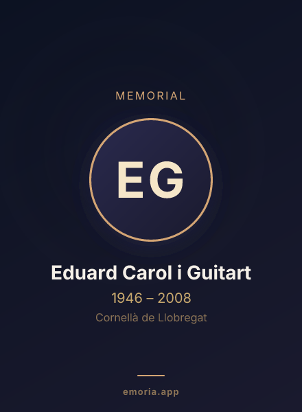 Memorial portrait of Eduard Carol i Guitart