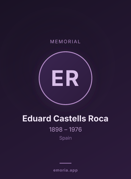 Memorial portrait of Eduard Castells Roca