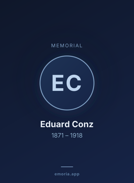 Memorial portrait of Eduard Conz