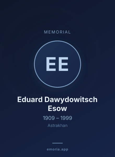Memorial portrait of Eduard Dawydowitsch Esow