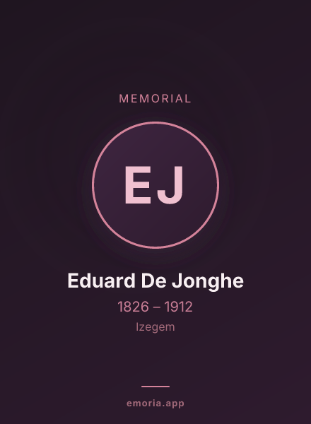 Memorial portrait of Eduard De Jonghe