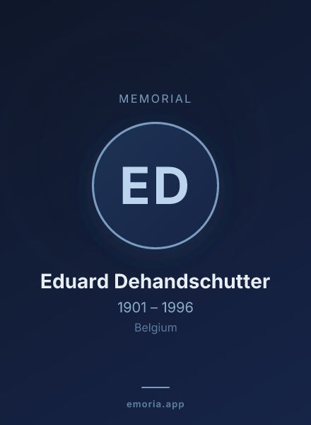 Memorial portrait of Eduard Dehandschutter
