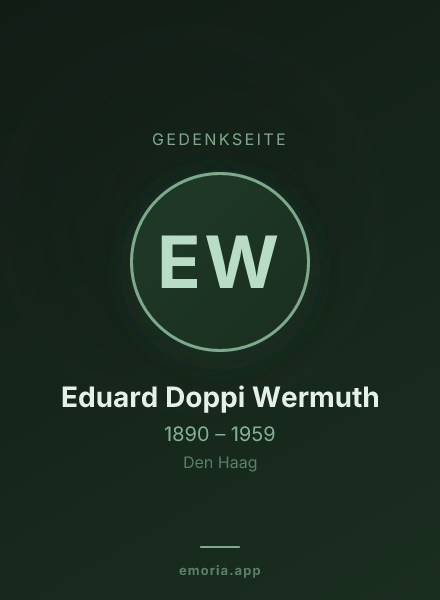Gedenkportrait von Eduard Doppi Wermuth