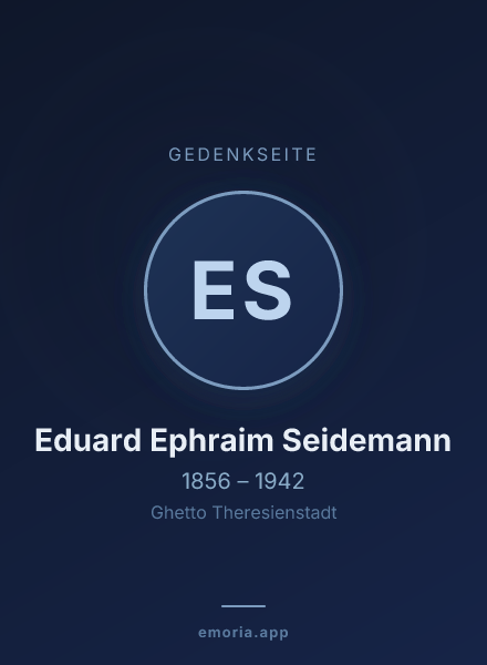 Gedenkportrait von Eduard Ephraim Seidemann