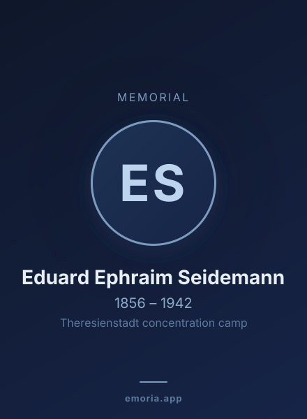 Memorial portrait of Eduard Ephraim Seidemann