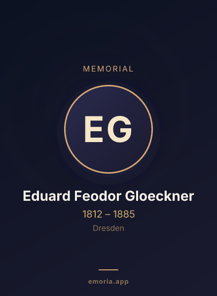 Memorial portrait of Eduard Feodor Gloeckner