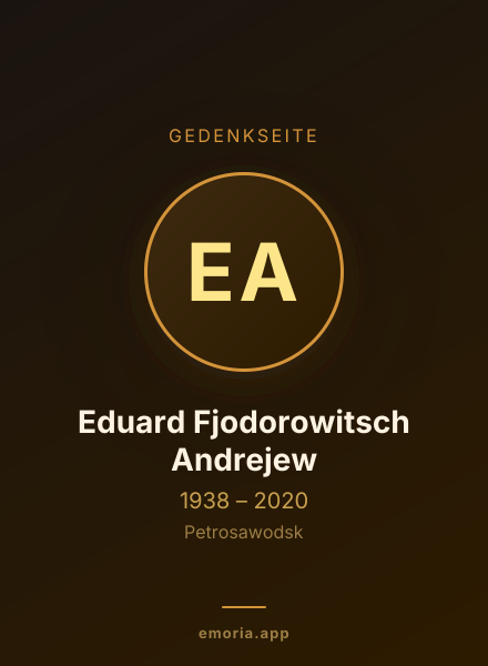 Gedenkportrait von Eduard Fjodorowitsch Andrejew