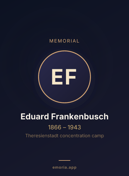 Memorial portrait of Eduard Frankenbusch