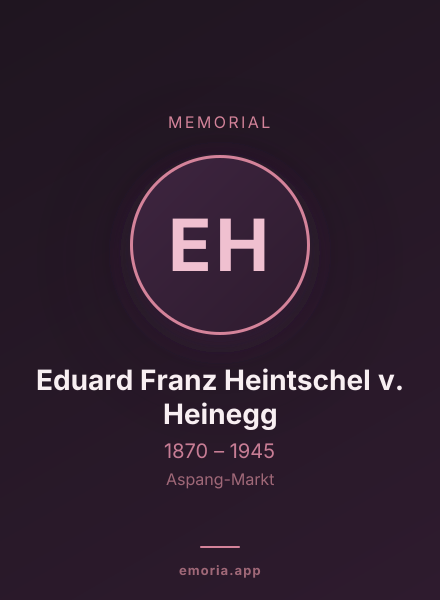 Memorial portrait of Eduard Franz Heintschel v. Heinegg