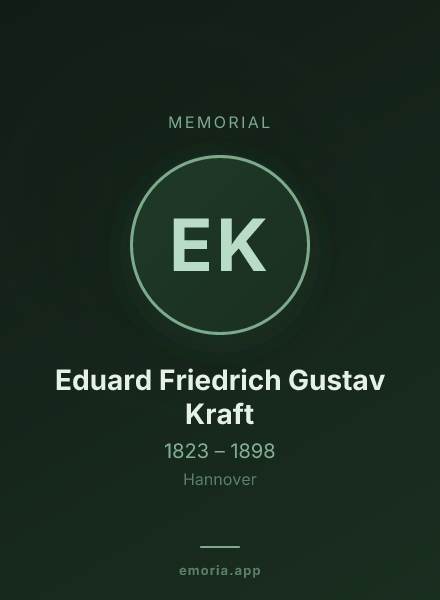 Memorial portrait of Eduard Friedrich Gustav Kraft