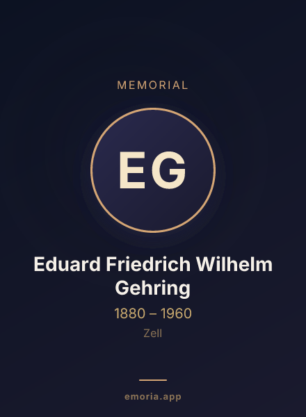 Memorial portrait of Eduard Friedrich Wilhelm Gehring