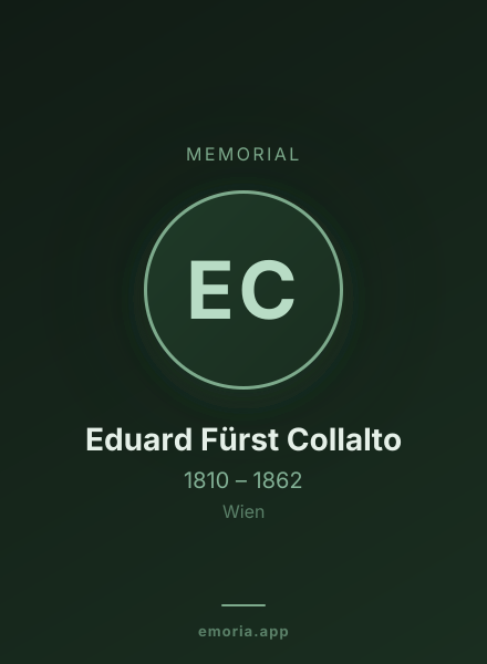 Memorial portrait of Eduard Fürst Collalto